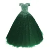 Quinceanera Dresses Puffy Tulle Ball Gown Off Shoulder Prom Dresses Sweet 15 Party Gowns Vestidos De 15 Anos A14