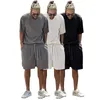Herrspårar Summer Sport Fitness Homewear Men's Shorts Sleeve T-shirt Pant 2 Pieces Set Daily Clothing Mane Suits For Men Tracksui