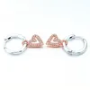 Freehand Heart Hoop Earrings الصندوق الأصلي لقرط الاذن المرصع من الفضة الإسترليني عيار 925 من باندورا