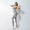Sports leggings sportkläder Gym kostymer Kvinnor Sömlös Yoga Set Fitness Långärmad gröda Toppar BH -träningskläder J220706