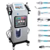 Professionnel 9 en 1 hydro facial 5 bouteilles rf ultrasons ion BIO EMS hydra dermabrasion machine pour salon