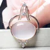 Lockets Per Jewelry Natural Real Rose Quartz Fashion Necklace Pendant 11ct Big Gemstone 925 Sterling Silver T206314