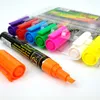 Highlighters مجموعة متنوعة من أقلام الفلورسنت التي يمكن محوها في محوها يمكن استخدامها مع لوحات الفلورسنت LED في الليل XG0118