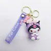 Kawaii My Melody Cinnamoroll Kuromi Carino bambola in silicone portachiavi Anime zaino ciondolo decorazione regali per ragazze