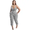 Women Casual Zwei -Stück -Hosen -Set -Mode -Süßigkeiten -Farb -Suspendern Tops Anzug Bandage Sweatpant Outfit 2022 Sommer Sportwege