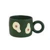 Чашки блюдцы оригинальный дизайн ручной роспись авокадо зеленая керамическая кружка ниша кофейня домашняя чашка для водяной чашки дома творческие украшения