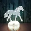 Nachtlichten 3D Lamp Illusie Decoratie LED Horse Tafel voor slaapkamer geschenken kinderen verjaardagsfeestje heden partner