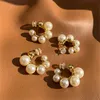 C-shaped Pearl Earrings Stud Female Niche Design High-quality Texture Sterling Sier Needle Retro Temperament Jewelry Gift