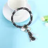 Tassel Charms Banles Blakei Pu skórzane opaski na rękę Klucze Łańcuch Multi Colour Bransolet Ring