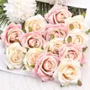 30 pz 7 cm rosa bianca teste di fiori di seta artificiale decorativi scrapbooking per la casa decorazione di compleanno di nozze fiori di rosa finti 220527