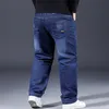 Fashion 10xl übergroße Jeans Männer Fett lose Hosen lässige Cargohose Schwarze Baggy komfortable Arbeit täglich 220813