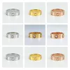 2022 Love Ring masculino anéis de designer joias para mulheres Aço titânio Largura 4 5 6 mm anel de ouro