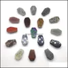 Stone Loose Beads Jewelry Mini Coffin Statue Natural Quartz Agate Crystal Healing Reiki Stones Carved Ornament Home Decorations Dhbqe