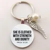 Bible Verse Key Chains Faith Keychain Scripture Quote Christian Jewelry For Friend Women Men Inspirational Gifts