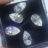 다른 실험실 생성 된 캐럿 다이아몬드 Moissanite 석재 배 드롭 컷 vvs1 흰