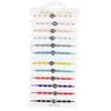 12 pezzi colorati braccialetti con perline malocchio cordino intrecciato fatto a mano buona fortuna Nazar amuleto braccialetto fortunato simbolo religioso turco braccialetto gioielli