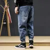 Männer Jeans Mode Streetwear Männer Retro Blau Lose Fit Casual Denim Harem Hosen Japanischen Stil Hip Hop Breite Bein Hosen männer