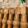 Objets décoratifs Figurines 10 pièces non peint motif de fleur ronde bois sculpté applique cadre Onlay armoire meubles décoration 6 cm