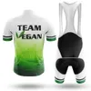 2024 Vegan Black Green Cycling Team Jersey 19D Short de vélo Ensemble Ropa Ciclismo MENS VTT été PRO BICYCLING Maillot bas vêtements221M