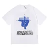 Мужская футболка VN92 2023 Новая модная марка Rhude American Body Yoga Compass Print Hip Hop Мужчины и женский свободный случайный рукав с коротким рукавом