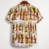 Herr t-shirts vintage etnisk bomullslinne skjortor män som dansar kvinnor som trycker på hawaiian skjorta blus plus storlek m-3xl semester menmen