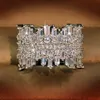 Real Solid White Gold Ring Natural White Diamond Ring for Women Fine Anillos De Silver Color 925 Jewelry Wedding Bizuteria 220728