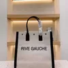 2022 Fashion Trend Women Handbag Rive Gauche Tote Shopping Bag Borse da donna Top Lino Grandi borse da spiaggia Designer Travel Crossbody Shoulder