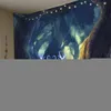 木のカーペットの壁の不思議なドアハンギングサイケデリックフォレストシーニックマッシュルームムースヒッピーマンダラウォールカーペット装飾壁ラグJ220804
