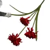 Bir Sahte Çiçek Uzun Kök Gerbera Parça Başına 3 Kafa Simülasyon Chrysanthemum Düğün Centerpieces için Yeşil Yaprak