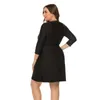 Robes de grande taille 2022 femmes robe florale à manches longues Larges grande taille col en v vêtements vêtements tenue décontracté pour les costumes féminins