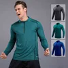 Men de sport d'automne Men de course à manches longues CHIRTES DE TRAPAGE EN OUTDOOR Veste de gymnase Sportswear Fitness Fitness Loose T-shirts L220704