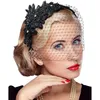 Headpieces Evening Dress Headdress Black Lace Face Covering Veil Headband Top Hat Hair Accessories Mesh AccessoriesHeadpieces