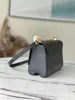 Hochwertige schwarze Tasche MM Damen Umhängetasche aus echtem Epi-Leder mit Schloss und Blumenkettengriff M59402 Designer Gol219M