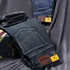 Fleece Warme Männer Jeans 2021 Neue gerade Winter Classic Business Casual Verdickung Elastic Marke Pants Blue Black Grey Jeans G0104
