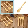 Spoons Flatware Kitchen Dining Bar Home Garden Bamboo Spoon Japanese Handmade Jam Honey Tableware Ice Cream Factory Direct Sales Drop Del