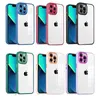 Kameraobjektivschutz Candy Color Rahmen Kristallklare Hüllen Transparente stoßfeste Acrylpanzerung Weiche Stoßstangenabdeckung für iPhone 8 7 Plus XR X XS 11 12 13 Pro Max