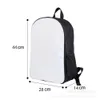 Sublimation blanc sac à dos sac d'ordinateur pour filles garçons sac à dos de loisirs en plein air conception de sangle réglable en gros