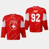 Mag C202 Suíça 2019 IIHF World Championship Jersey 46 Noah Rod 92 Gaetan Haas 60 Tristan Scherwey 76 Joel Genazzi 93 Lino Martschini