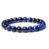 Braccialetti con perline Bracciale occhio di tigre da uomo Braccialetti con ciondoli in pietra naturale ematite per le donne Braccialetti per meditazione Energy Reiki Gioielli all'ingrosso K