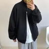 Мужские куртки мужской мужской корейский стиль Свободный двойной молнии Coats Streetwear Bomber Fashion Trend зеленый цвет повседневная верхняя одежда