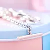 NEW Knotted Heart T-Bar Bracelet Authentic 925 Sterling Silver sign Womens Wedding love Jewelry with Original box for Pandora Chain Bracelets