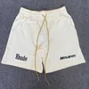 2024 Nya modemärke Rhu Men's and Women's Shorts -version McLaren Summer High Street Drawstring Fog Capris Loose American