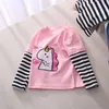 T-shirts Children's Long-sleeved Baby Girls Casual Cotton Tops Boy's Cartoon Tee Kids Autumn Pajamas Toddler ClothingT-shirts