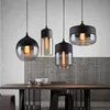 Lâmpadas pendentes de lâmpada nórdica moderna lâmpada pendurada de vidro E27 Luz LED para restaurante de cozinha Bar sala de estar acessório de acessórios