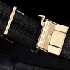 TopSelling British style leather Classic luxury belt men's automatic buckle belts Korean version fashion youth first layer cow pants waistband for man