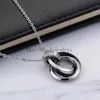 Pendentif Colliers Beaux Cadeaux Pour Couple Amoureux Bijoux Noir Avec Or Rose En Acier Inoxydable Anneau ColliersPendentif