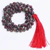 Pendant Necklaces Beads Mala Necklace Bloodstone Long Tassel Yoga Jewelry Prayer Japa BeadsPendant