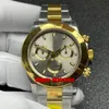 N Factory V4 zegarki 116508 40 mm 904L Cal.4130 Automatyczne chronograf kobiet męskie Watch White Tarce 18K Złota Bransoletka Panie Gents zegarki