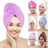 Ręcznik do włosów z mikrofibry Szybki suszenie suszarki Węcie Kapelusz Szybka czapka Turban Dry Lady Household Tooltowel