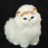 21 cm belle simulation électrique rempli peluche chat jouet sons doux mignon peluche chat poupée jouet pour enfants drôle cadeau d'anniversaire J220729